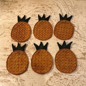 Set of Pineapple Shaped Coasters